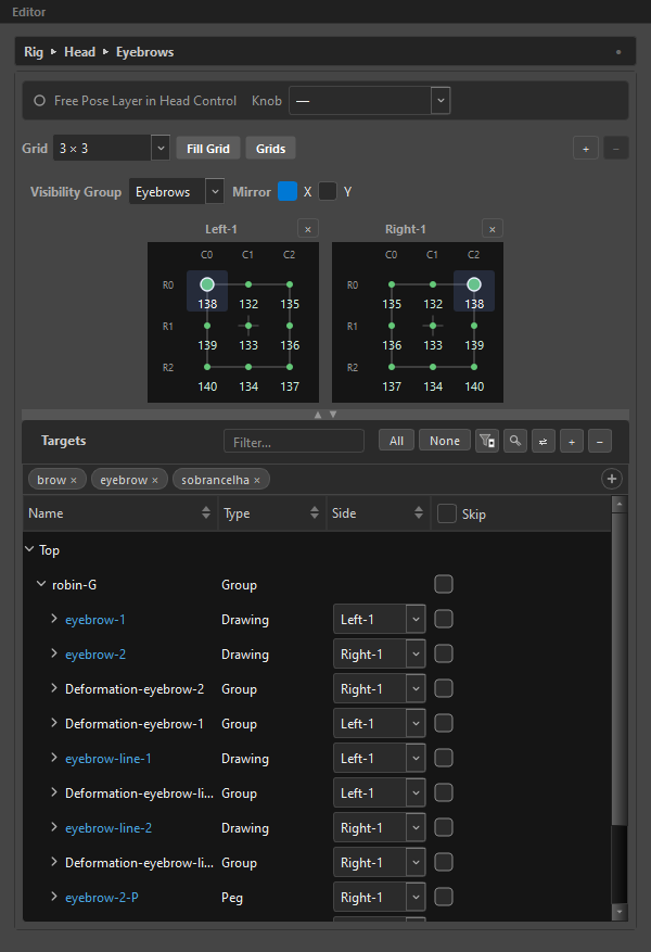 Pose layer editor
