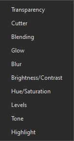 The add-effect list
